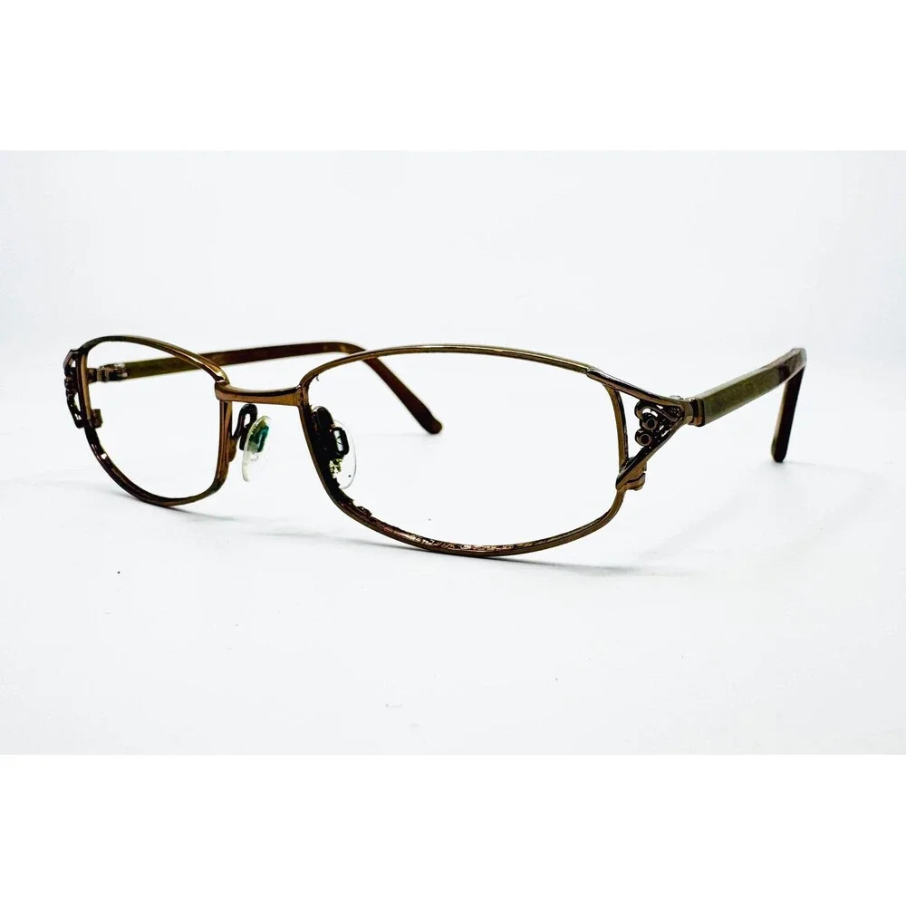 Tura Eyeglasses Frames Women Brown Metal Full Rim 49-16-130